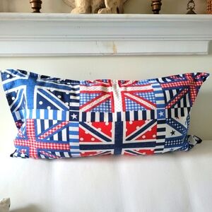 Union Jack Patchwork Lumbar Pillow Cover